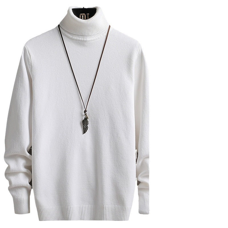 Herren stylischer Rollkragenpullover aus weichem Strickmaterial mit modernen Akzenten Heidi-Mode