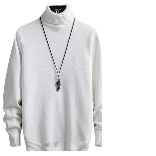 Herren stylischer Rollkragenpullover aus weichem Strickmaterial mit modernen Akzenten Heidi-Mode