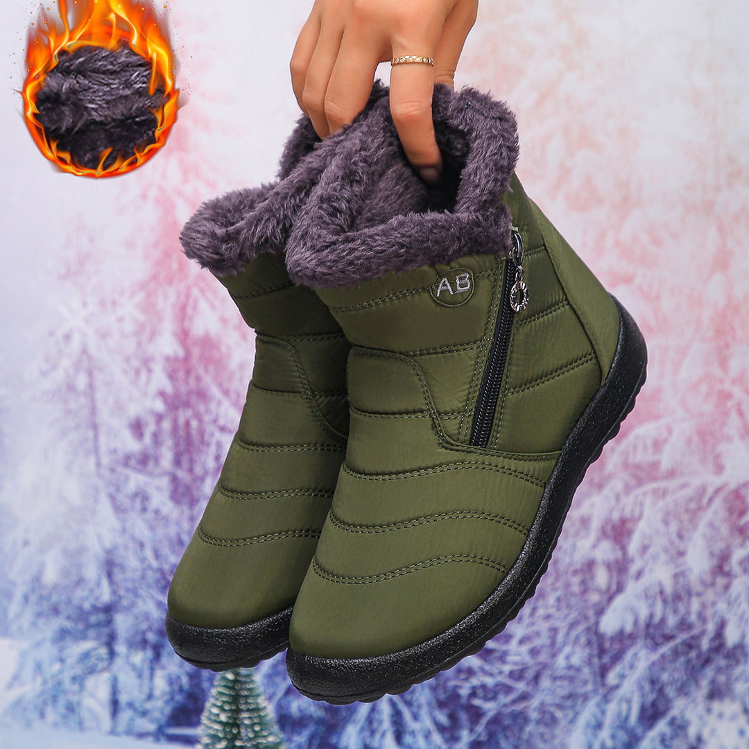 Damen Thermo-Winterstiefel mit kuscheligem Innenfutter und seitlichem Reißverschluss Heidi-Mode
