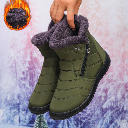 Damen Thermo-Winterstiefel mit kuscheligem Innenfutter und seitlichem Reißverschluss Heidi-Mode