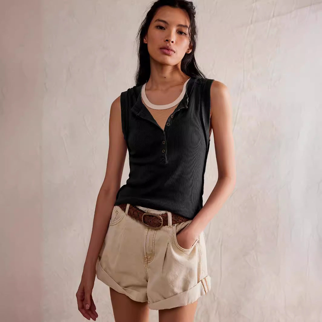 Damen ärmelloses Freizeitshirt Heidi-Mode