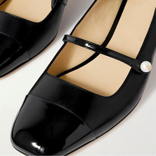 Femme Elegante Blockabsatz Mary Jane Schuhe Heidi-Mode