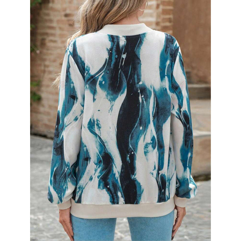 Damen Abstract Print Bomberjacke Heidi-Mode