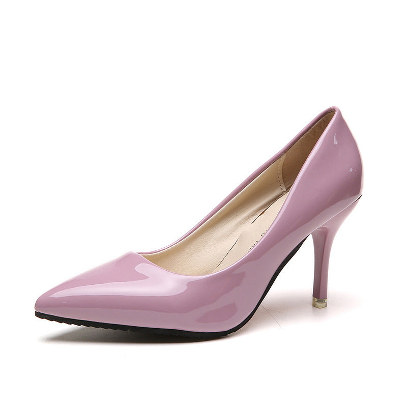 Damen Elegante Hochglanz-Pumps mit schmaler Silhouette und komfortablem Innenfutter Heidi-Mode