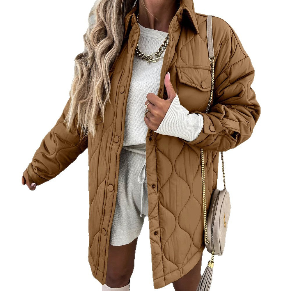 Damen Steppjacke im lässigen Oversized-Stil Heidi-Mode