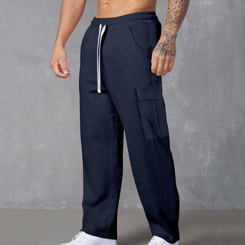 Herren Cargohose mit elastischem Bund und praktischen Taschen Heidi-Mode