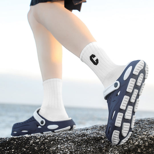 Herren Atmungsaktive Clogs mit verstellbarem Riemen Heidi-Mode