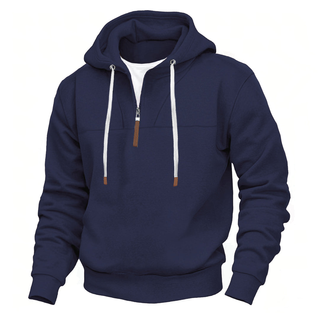 Herren Kapuzenpullover mit praktischer Reißverschlussöffnung und modernem Design Heidi-Mode