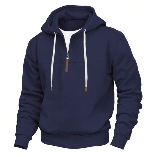 Herren Kapuzenpullover mit praktischer Reißverschlussöffnung und modernem Design Heidi-Mode