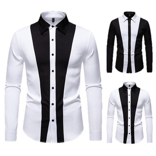 Herren Elegantes Hemd mit farbigen Kontrasteinsätzen Heidi-Mode