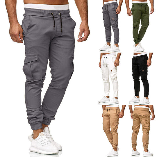 Herren Cargo-Jogginghose mit elastischem Bund und praktischen Taschen Heidi-Mode