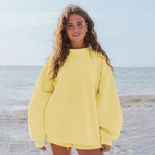 Damen Oversize-Sweatshirt mit Raglanärmeln Heidi-Mode