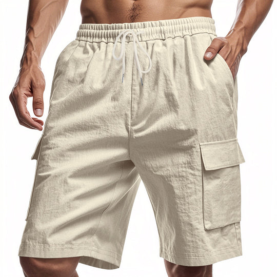Herren Cargo-Shorts mit mehreren praktischen Taschen und elastischem Bund Heidi-Mode