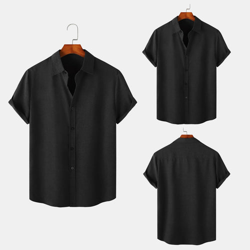 Herren Kurzarmhemd aus leichtem, atmungsaktivem Stoff mit elegantem Schnitt Heidi-Mode