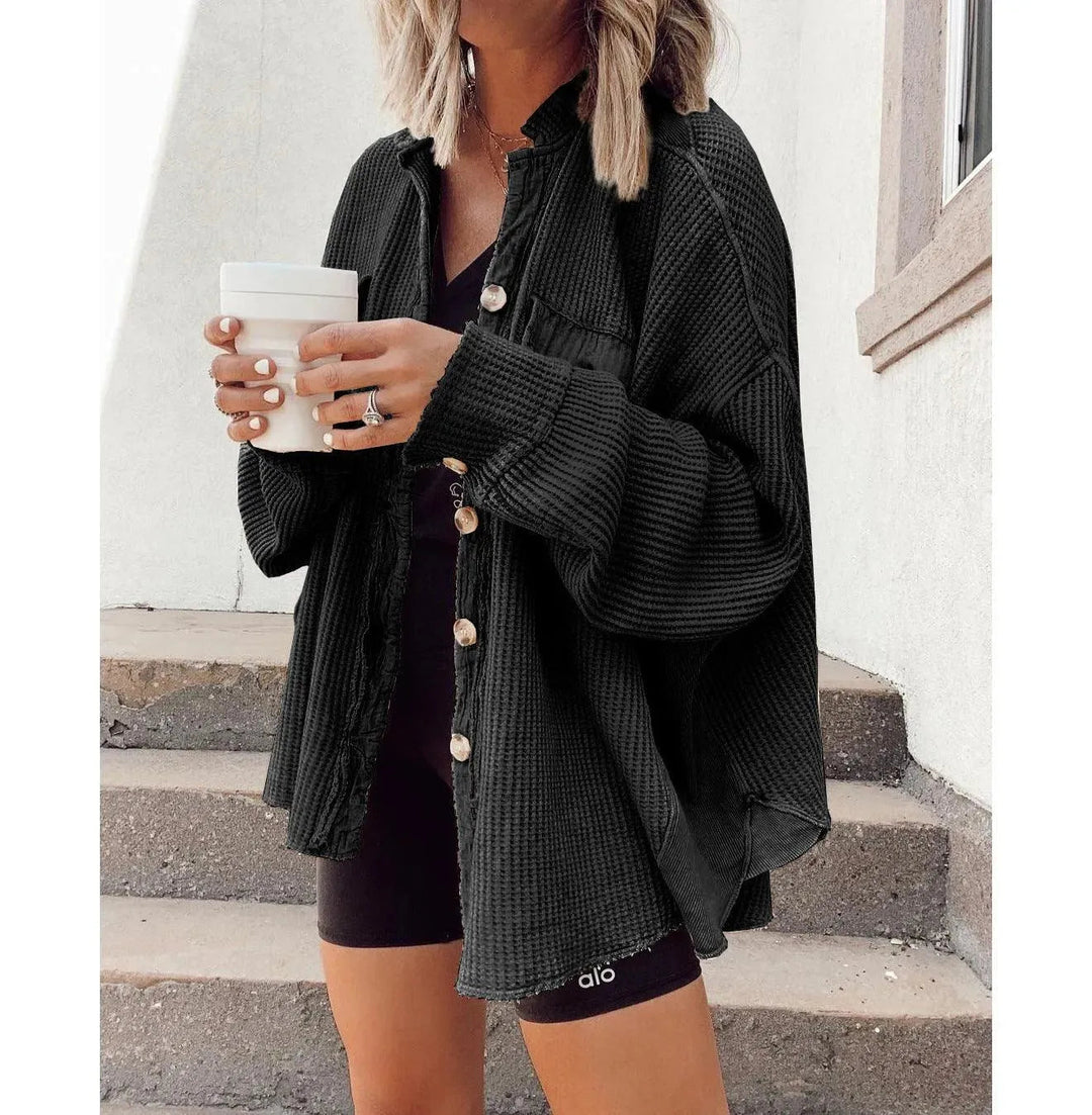 Heidi-Mode | Damen unregelmäßige Hemdjacke