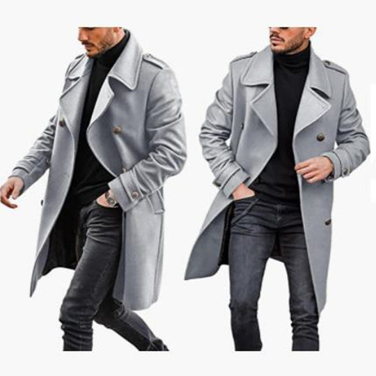 Herren eleganter Trenchcoat mit modernem Schnitt und praktischen Details Heidi-Mode