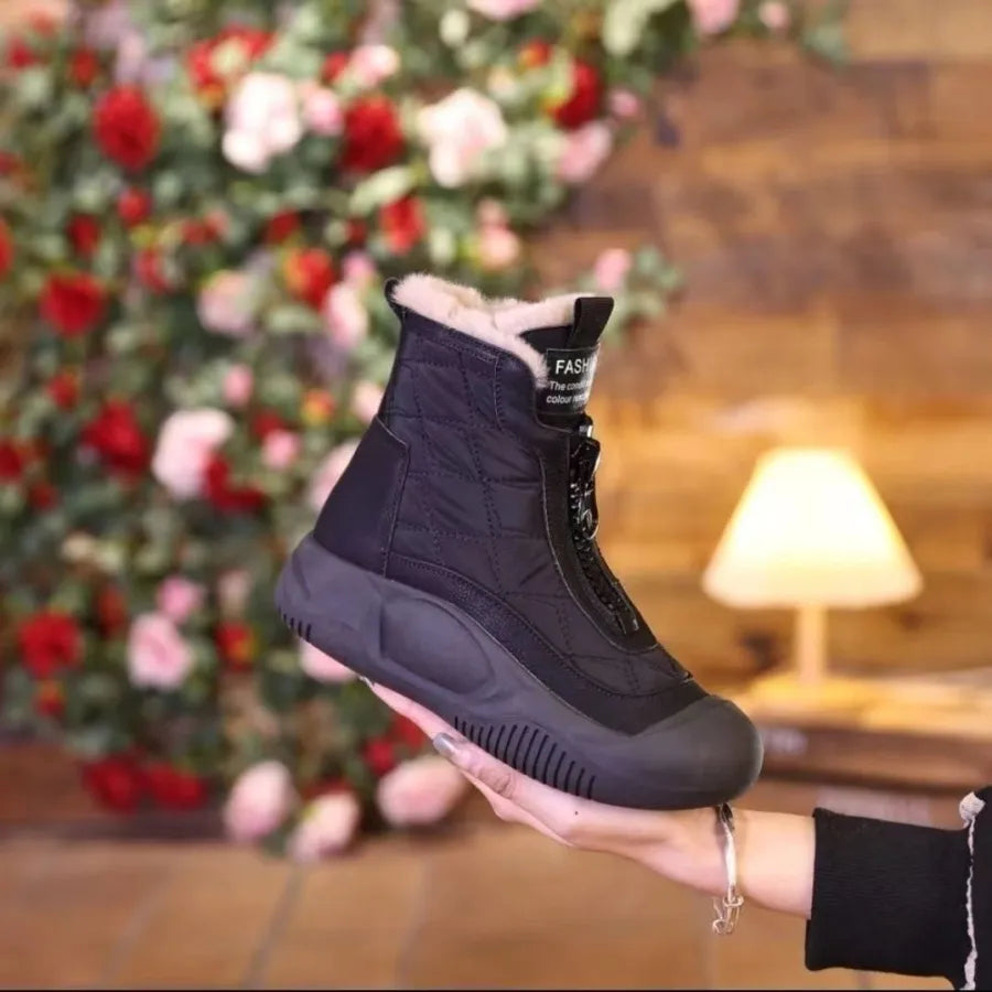 Heidi-Mode | Damen Winter Gepolsterte Wasserdichte Stiefel