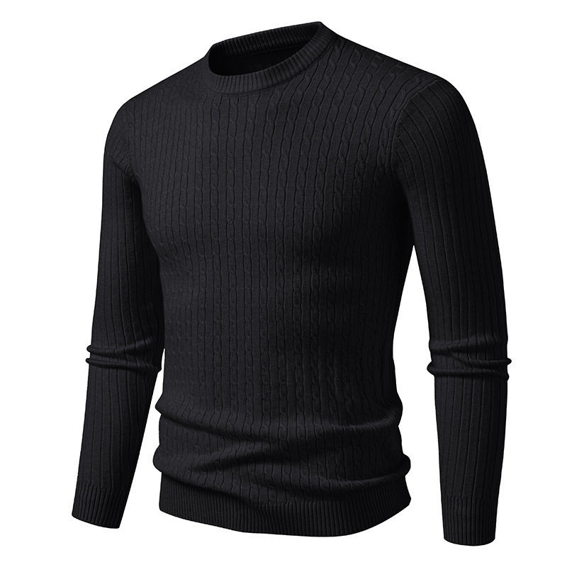 Herren modischer Strickpullover mit strukturiertem Zopfdesign Heidi-Mode