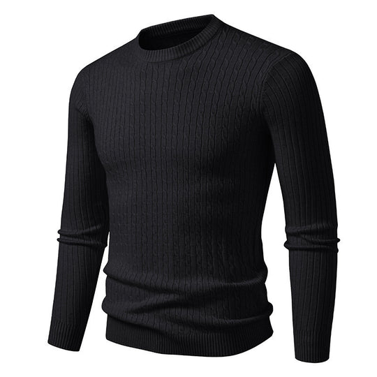 Herren modischer Strickpullover mit strukturiertem Zopfdesign Heidi-Mode