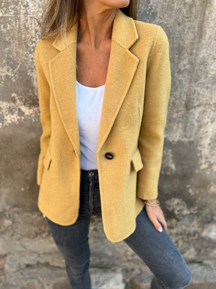 Damen Feminin Gestreifter Blazer Heidi-Mode