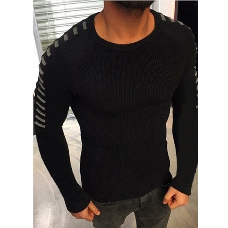 Herren strukturierter Pullover mit modernem Schnitt und kreativen Details Heidi-Mode