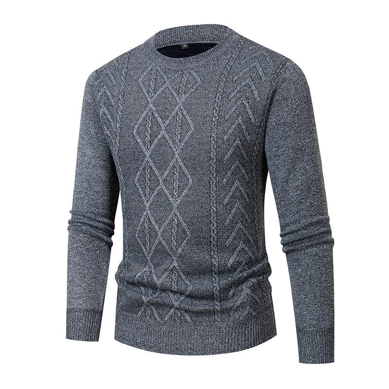 Herren Pullover mit strukturiertem Zopfmuster Heidi-Mode