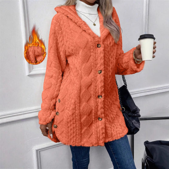 Damen Kuschelige Oversized Jacke Heidi-Mode