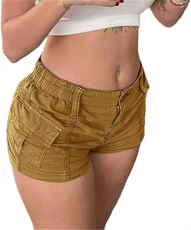 Damen Cargo-Shorts mit praktischen Taschen und elastischem Bund Heidi-Mode
