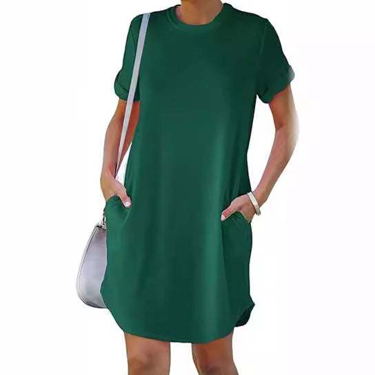 Damen Casual Kleid mit praktischen Taschen Heidi-Mode