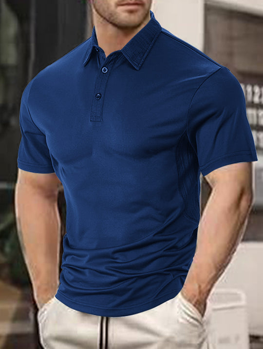 Herren Poloshirt mit atmungsaktiven Eigenschaften und modernem Kragen Heidi-Mode