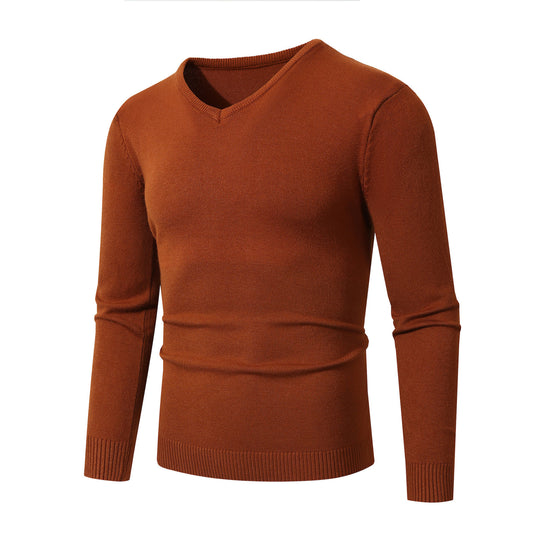 Herren V-Ausschnitt Pullover aus hochwertiger Baumwolle Heidi-Mode