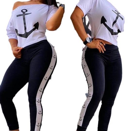 Damen Leggings und lässiges Oberteil Set Heidi-Mode