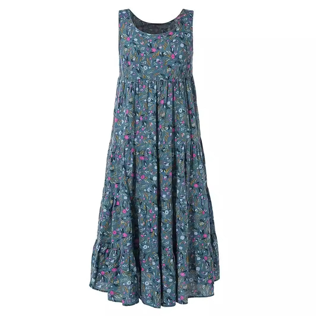 Damen Langes Freizeitkleid mit floralem Design Heidi-Mode