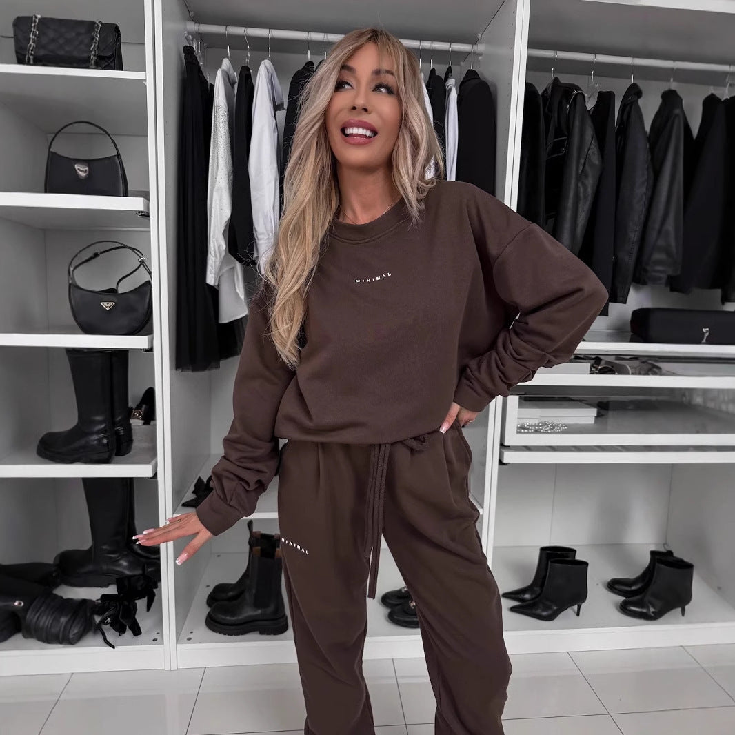 Damen Sportliches Loungewear-Set mit lockerem Schnitt und praktischen Taschen Heidi-Mode
