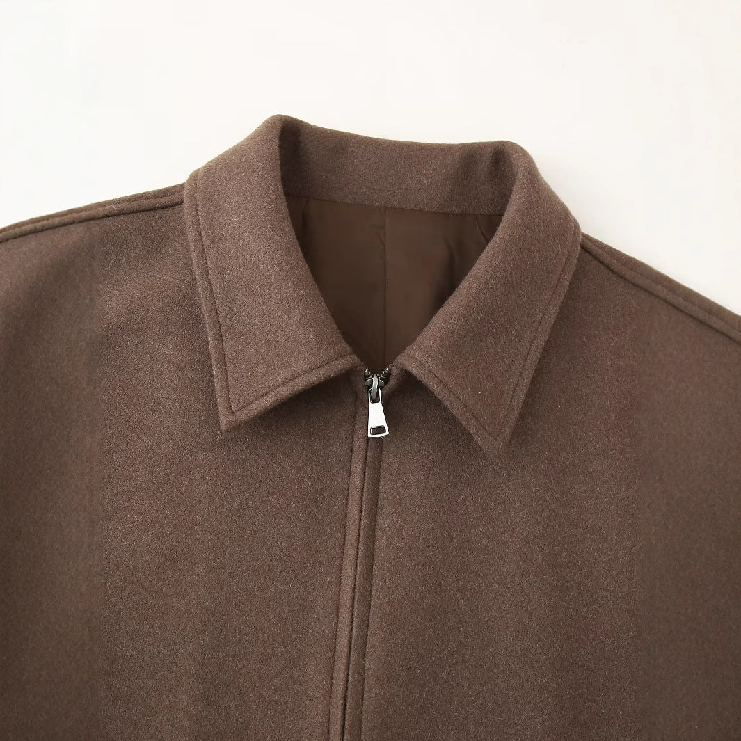 Damen Übergangsjacke mit Stehkragen und modernem Reißverschluss Heidi-Mode