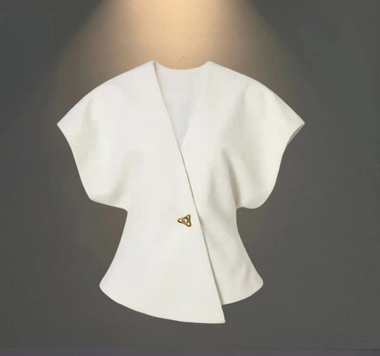 Damen Überwurfjacke mit weitem Schnitt und elegantem Knopf Heidi-Mode
