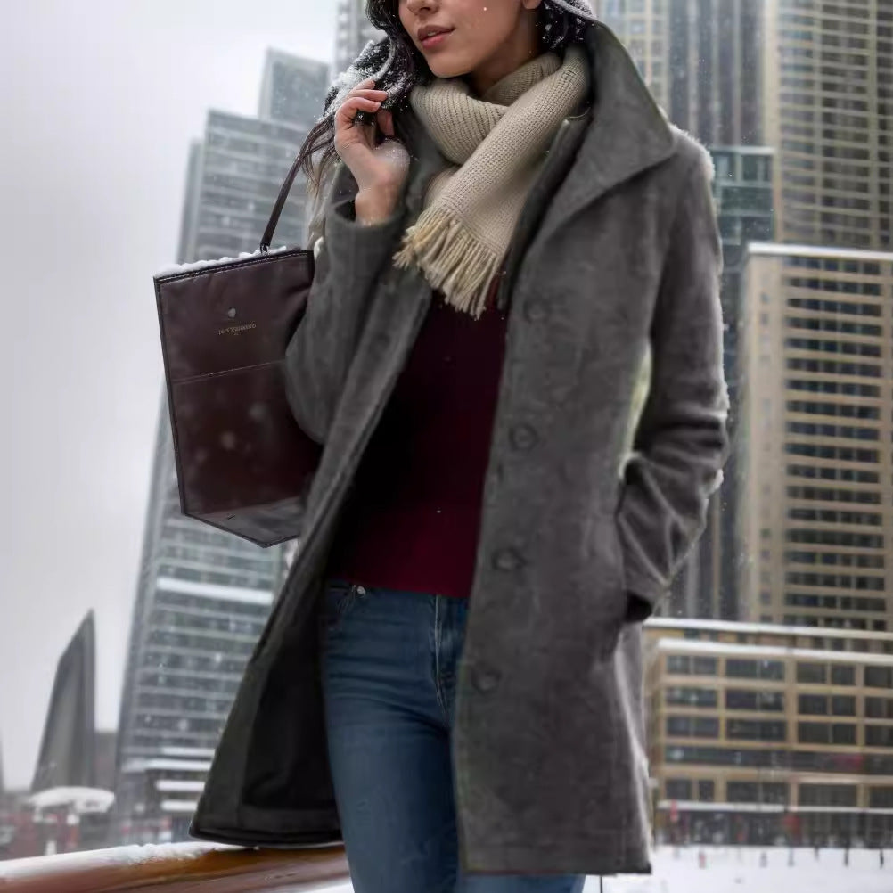 Damen trendiger Oversized-Mantel Heidi-Mode