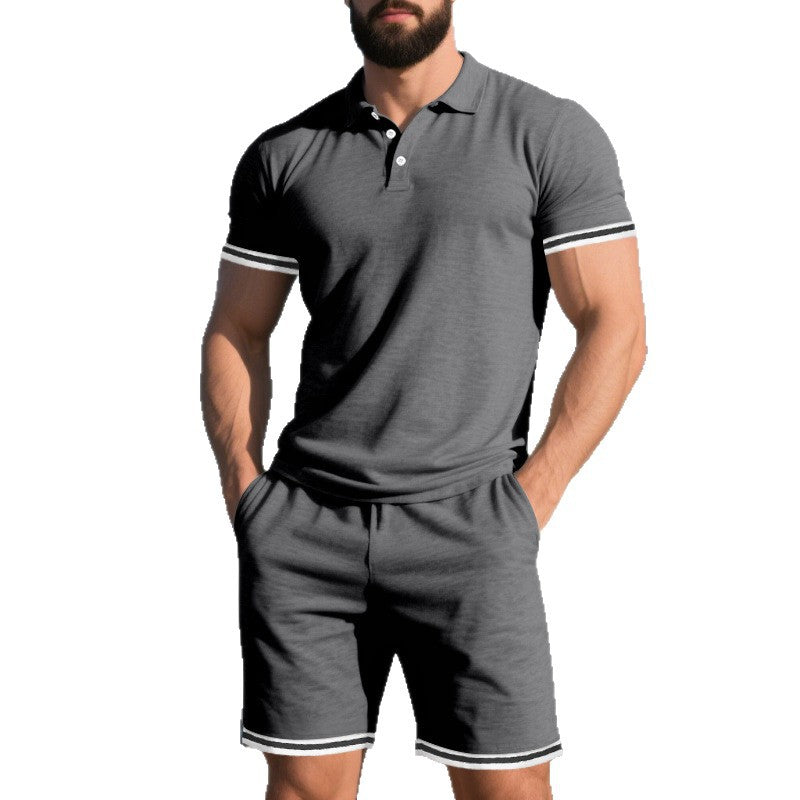 Herren Freizeit-Set mit atmungsaktiven Materialien und modischen Akzenten Heidi-Mode