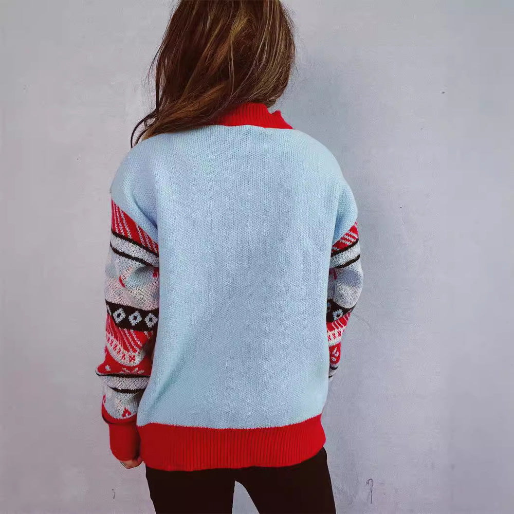 Damen Weihnachts-Pullover mit festlichem Motiv und hochwertigen Materialien Heidi-Mode