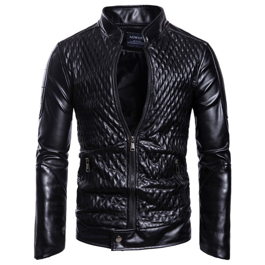 Herren stylische gesteppte Lederjacke Heidi-Mode