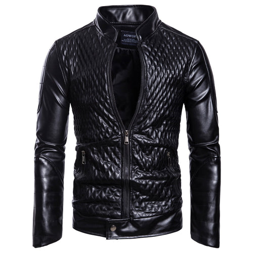 Herren stylische gesteppte Lederjacke Heidi-Mode