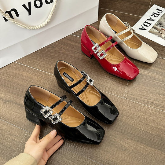 Damen Ballerinas mit funkelnden Zierdetails und klassischem Design Heidi-Mode