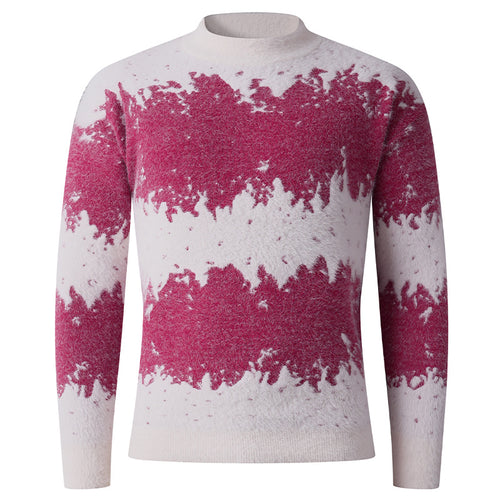 Herren trendiger Pullover mit strukturiertem Farbverlauf Heidi-Mode