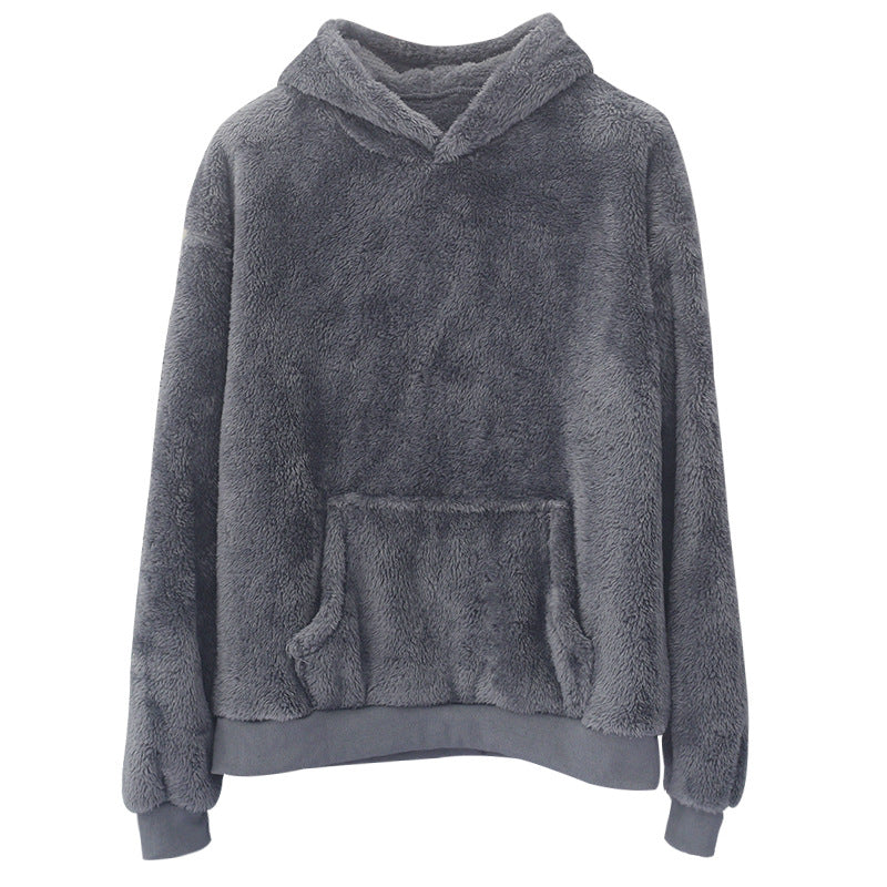 Damen Kuscheliger Kapuzenpullover aus weichem Fleece Heidi-Mode