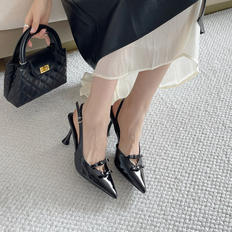Damen Slingback Heels mit modischem Leopardenmuster und elegantem Absatz Heidi-Mode