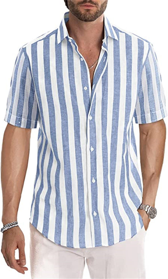 Heidi Mode | Herren Hemd mit gestreiftem Revers