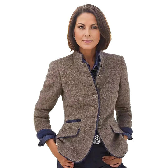 Damen elegante Wolljacke Heidi-Mode
