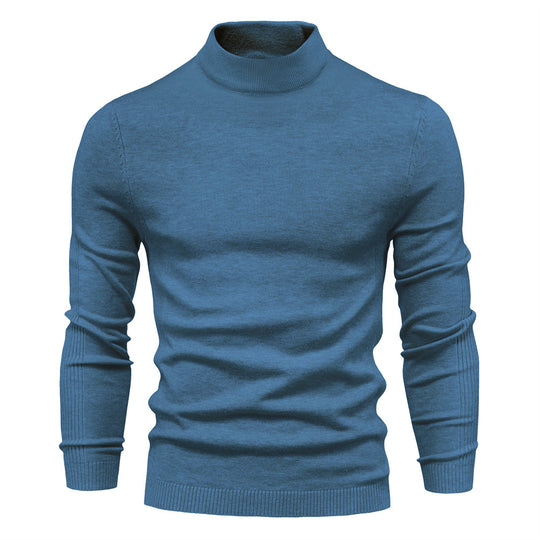 Herren komfortabler Rollkragenpullover aus weichem Strick Heidi-Mode