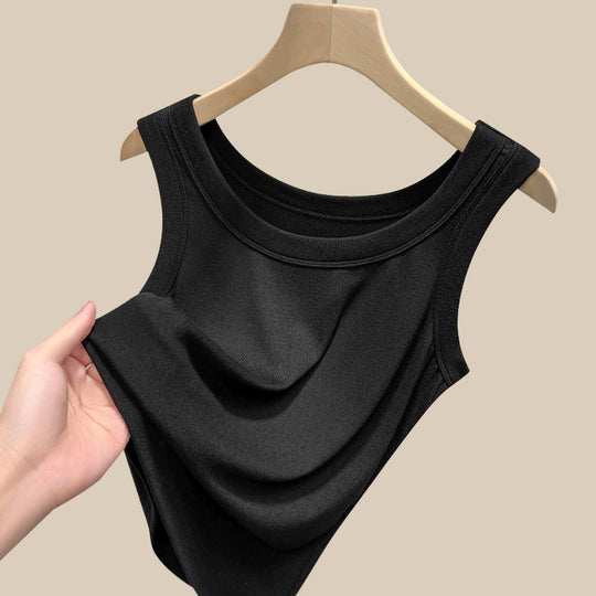 Damen ärmelloses Basic-Top aus hochwertigem Material Heidi-Mode