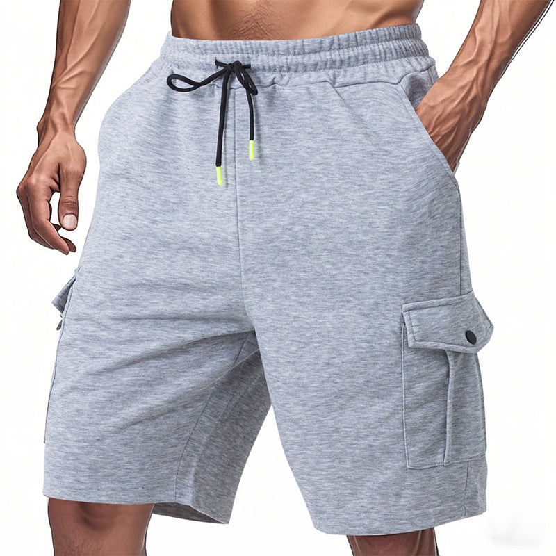 Herren funktionale Sportshorts mit praktischen Seitentaschen und elastischem Bund Heidi-Mode